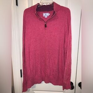 Vineyard Vines Men's coral quarter zip